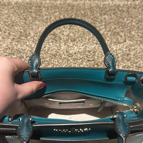STACI SMALL COLOR BLOCK SATCHEL WITH MATCHING WALLET - Picture 7 of 16